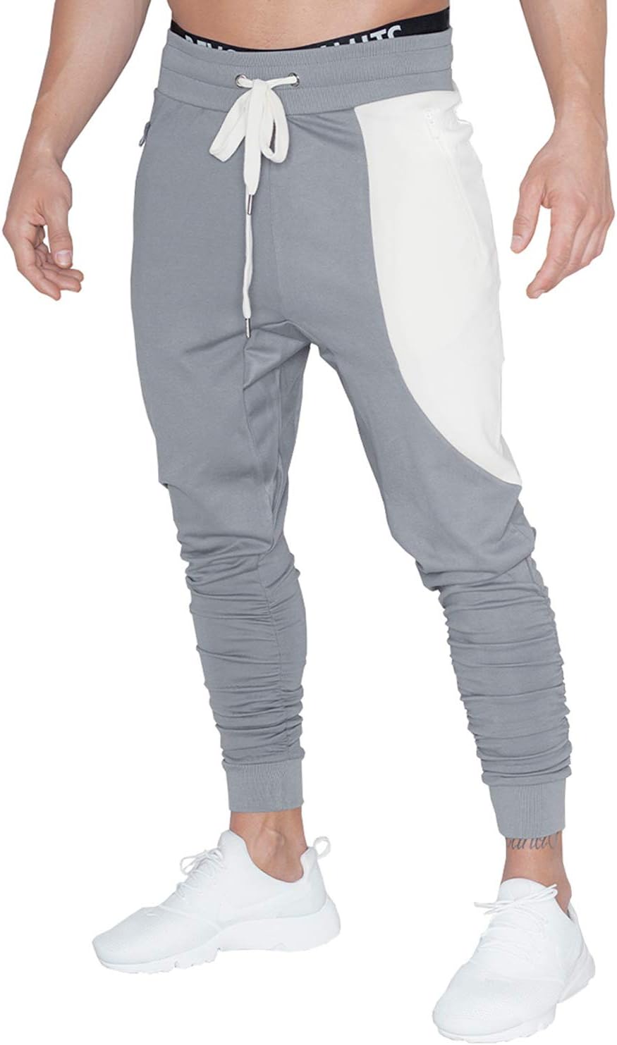 CANGHPGIN Men’s Sports&Casual Striped Jogger Pants, Athletic Cool Dry Tapered Sweatpants for Training, Running, Workout