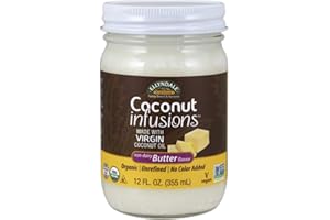 NOW Foods, Certified Organic Coconut Infusions™, Non-Dairy Butter Flavor, Organic, Unrefined, No Color Added, Vegan, Gluten-F