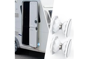 LANGZIHT Magnetic Door Catch for RVs and Trailers – Secure and Easy-to-Install, Suitable for Motor Homes, Boats, and Cargo Compartments (White, 2-Pack)