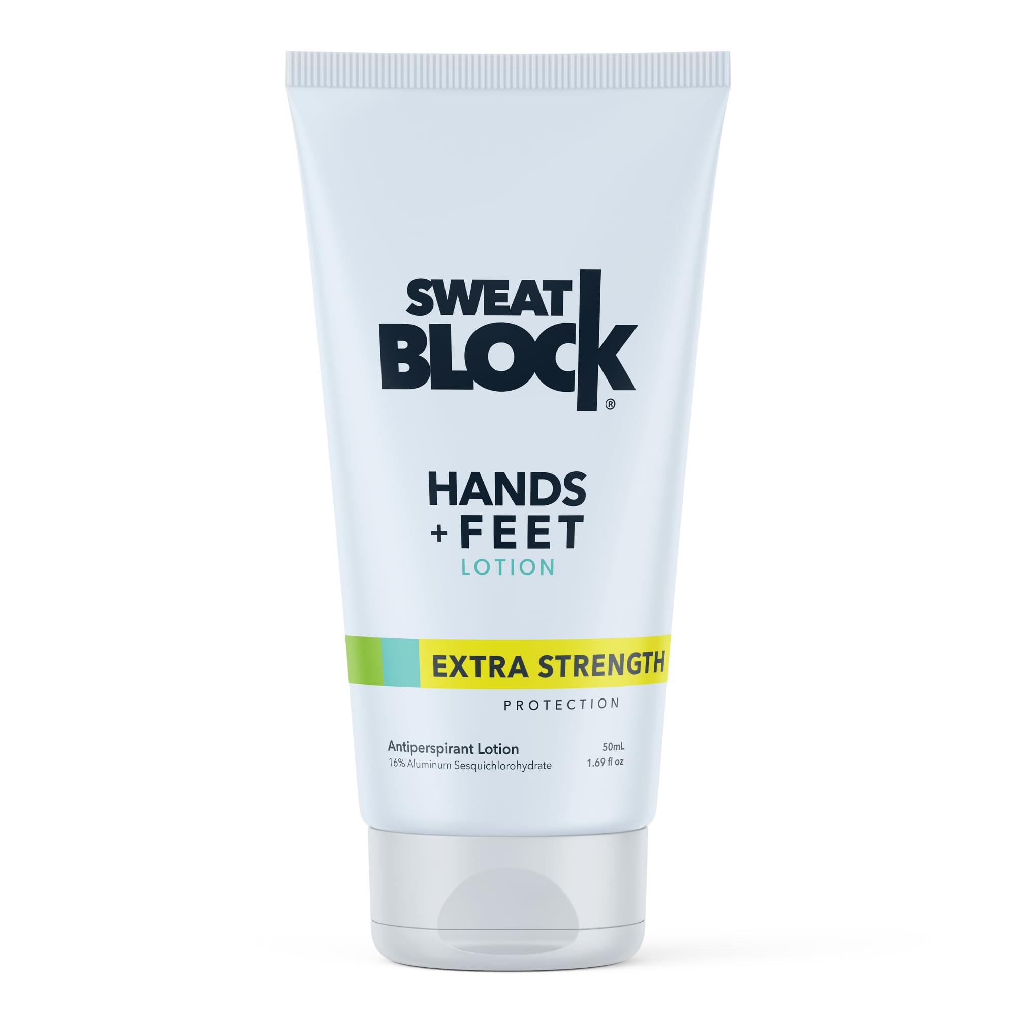 SweatBlock Antiperspirant Lotion For Hands & Feet, Proven To Reduce Excessive Sweating, Reduce Hand & Foot Sweat & Smelly Feet, Safe Effective, FDA Compliant Anti Sweat Lotion For Women & Men 50 ml