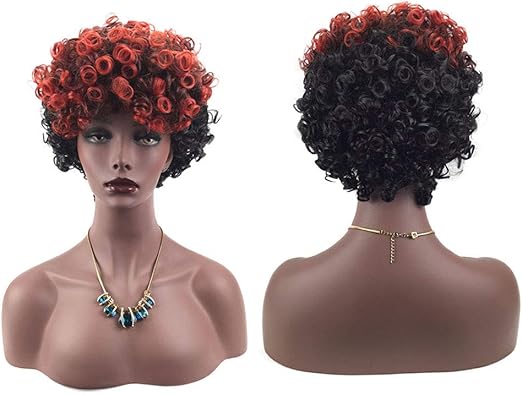 Amazon Com Women Gradient Short Hair Wig Fashion Natural Looking