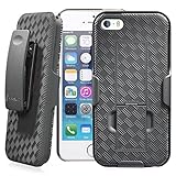 Minisuit Clipster Kick Stand Holster Case with Belt Clip for iPhone 5 / 5S - Black