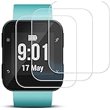 Screen Protector for Garmin Forerunner 35, AFUNTA 3 Pack Tempered Glass Film Anti-Scratch High Definition Full Coverage Cover for Smartwatch