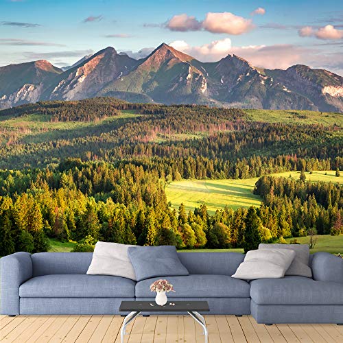 signwin Wall Mural Landscape View of Forest and Mountain Removable Self-Adhesive Wallpaper Wall Decoration for Bedroom Living Room - 66x96 inches