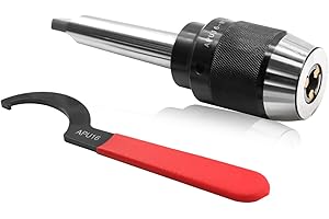 Yunnergo 1/8"-5/8" Heavy Duty MT2 Shank Lathe Keyless Drill Chuck Special Titanium Jaws