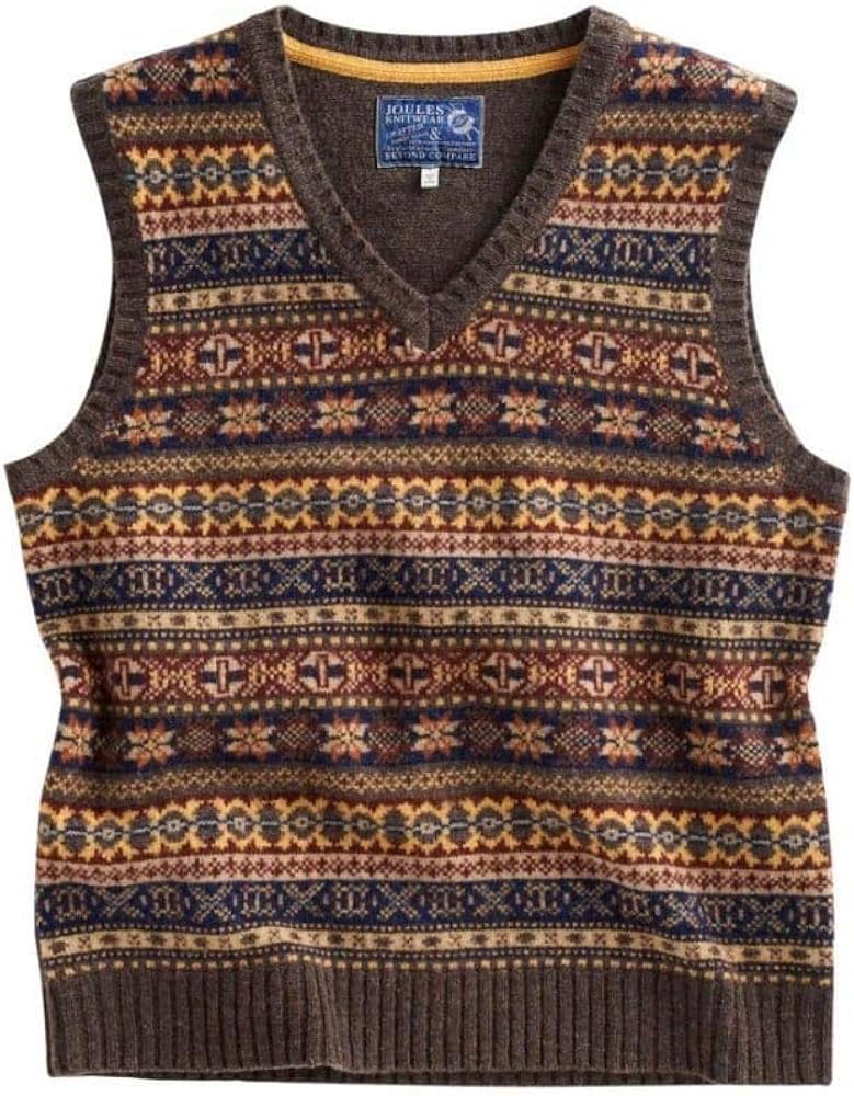 Joules Overton Mens Tank Top (P) Meg Fairisle XL Amazon.co.uk Clothing