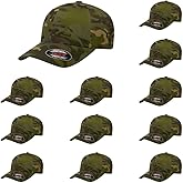 Flexfit Wooly Combed 6-Panel Structured Baseball Cap | Stretch Fitted | Wooly Combed, Mid-Profile Crown, Hard Buckram Front, Permacurv Visor, Bulk Packs Available