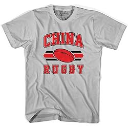 China 90's Rugby Ball T-Shirt, Grey