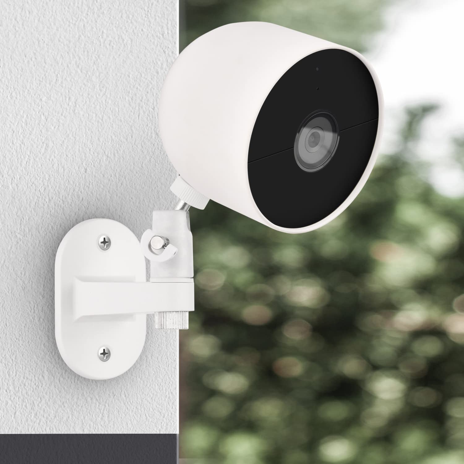 2Pack Adjustable Security Wall Mount Bracket for Google Nest Cam Outdoor or Indoor, Battery, Perfect View Angle for Your Security Camera System - White
