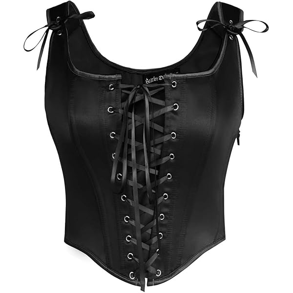 Women Bustier Corset Bodice Top, Y2K Triangle Ziper Crop