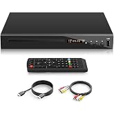 HD Blu Ray Player, Blue Ray/DVD/CD Player for TV, Play Region A/1 Blu-ray Disc and DVD Discs, Blu-ray DVD Player with HDMI/AV/Coaxial Output, USB Input, Built-in PAL NTSC (Zone 1 Blu-ray)