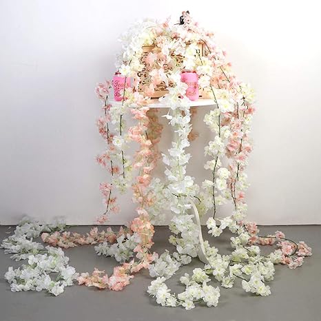 Tbhappy 4pcs Romantique Fleurs De Cerisier Artificielle