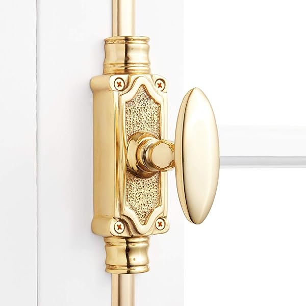 Signature Hardware 436258 Stepney Solid Brass Cremone Bolt for 9 