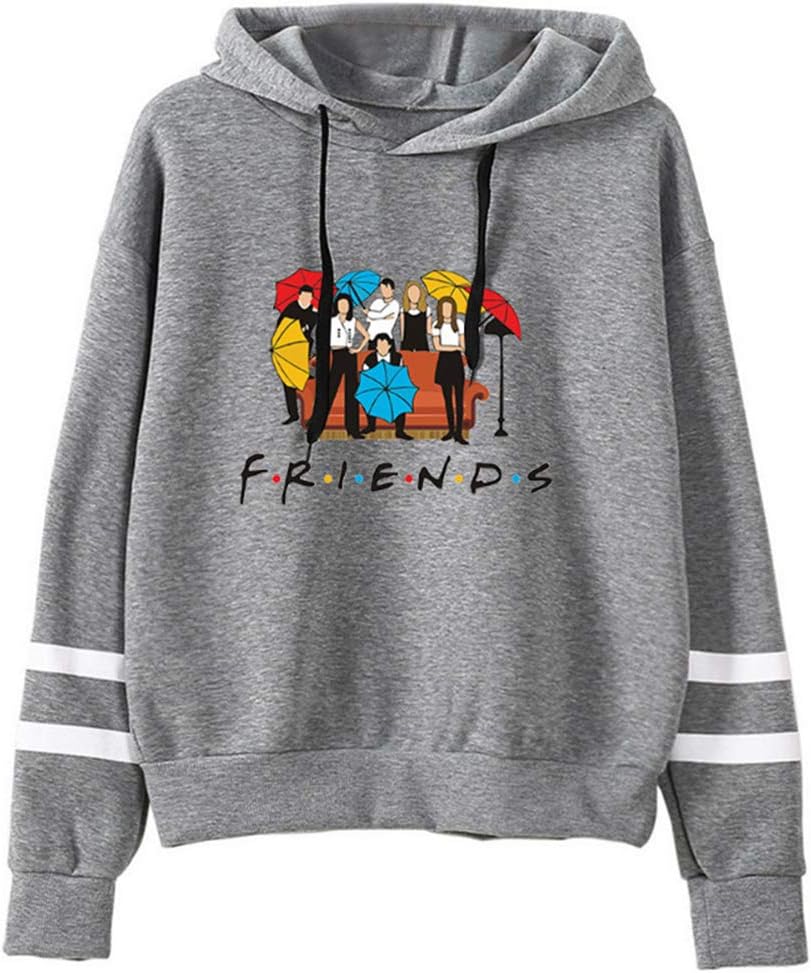 LHAYY Women’s Teen Girls Casual Loose Top Letters Print Pullover Friend Hoodie Sweatshirt Friend TV Show Merchandise