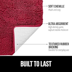 GORILLA GRIP Bath Rug Mat, Thick Soft Absorbent