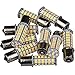 BA15S 1156 80 SMD Latest 2835 LED 1141 1003 Interior Light Bulbs Turn Signal Backup Reverse (10-packs, Warm White)