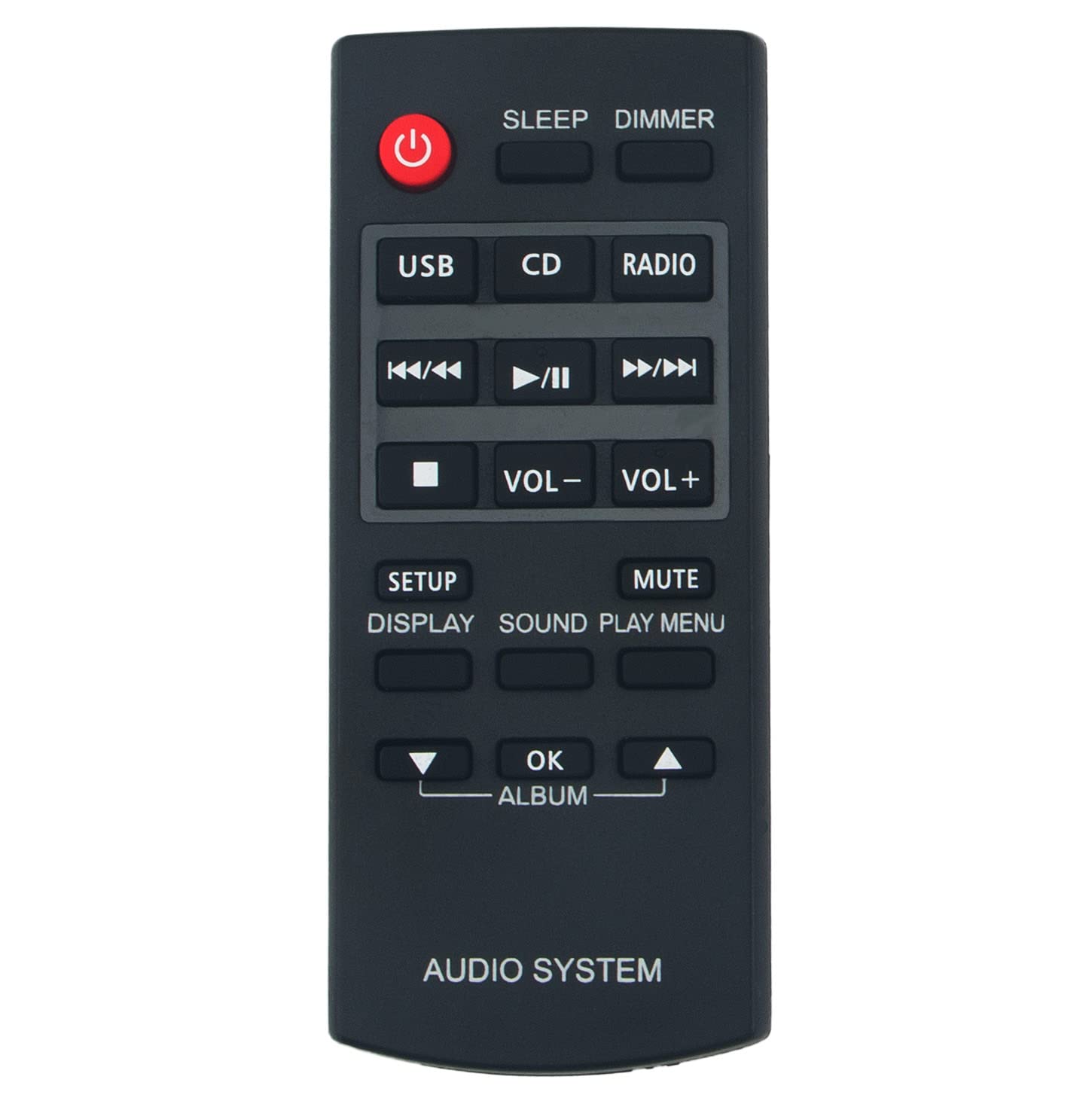 N2QAYC000060 VINABTY Replacement Remote Control Fit for Panasonic Compact Stereo System SC-HC17