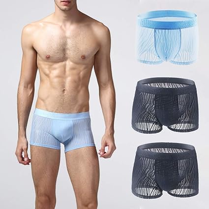 Boxershorts Fur Herren Herren Ice Seide Netz Atmungsaktiv Unterwasche Shorts Boxer Shorts Unterhosen De Mode Schuhe Accessoires Fur Herren