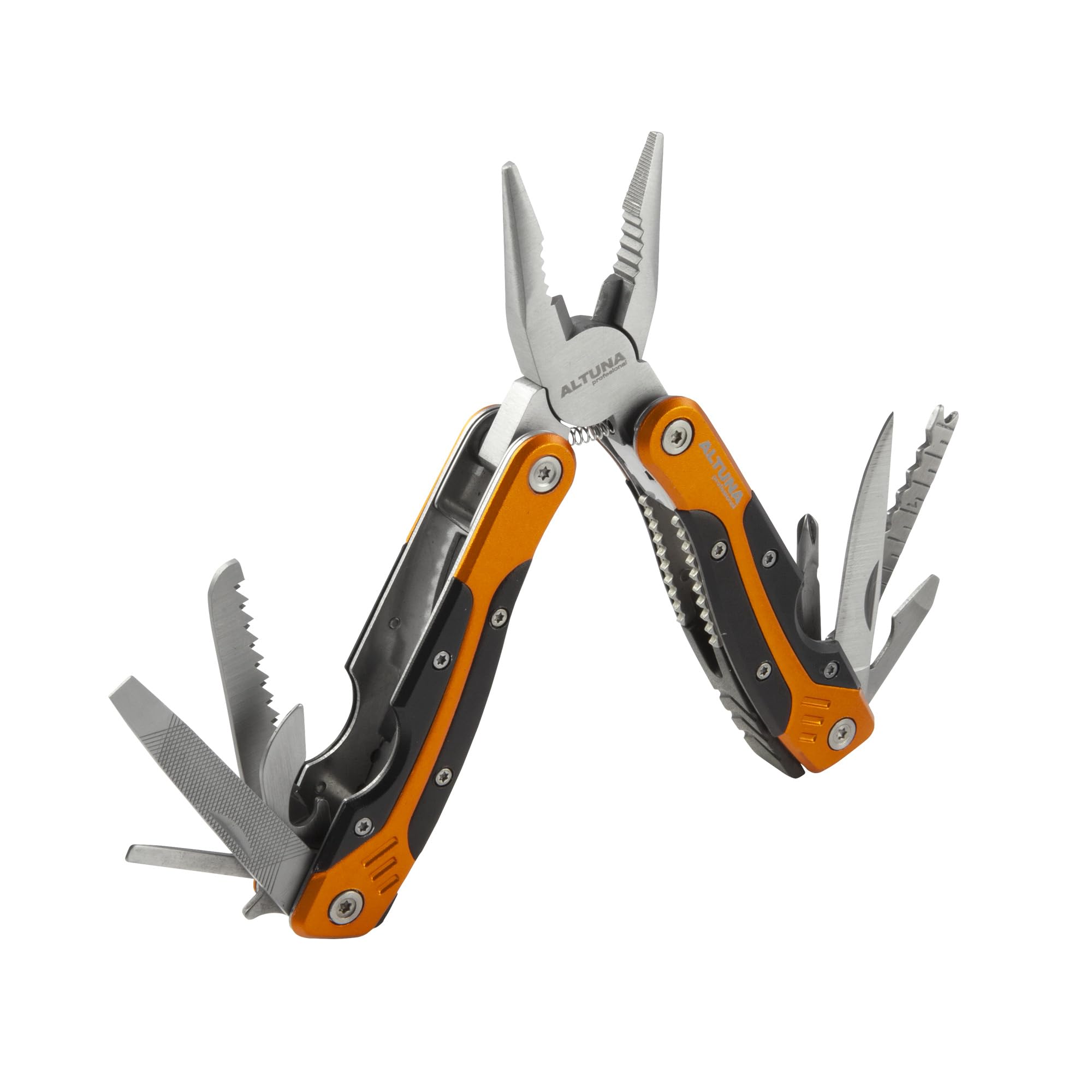 Altuna - Professional Multitool - 16 in 1 Multipurpose Knife - Includes Protective Case - Multifunction Pliers for Day to Day - Ideal for Camping, Car and Hiking - Model 8460