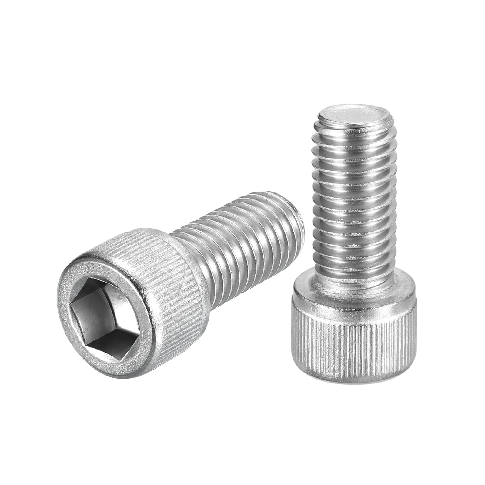 uxcell Hex Socket Bolts (M12-1.75x25), 304 Stainless Steel Hex Socket Drive Screw, Silver Tone, 4 Pcs — image 1