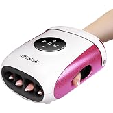 CINCOM Hand Massager with Heat and Compression, Finger and Palm Massage Machine for Pain Relief, Arthritis and Improved Circulation, Gifts for Women, Cordless and Rechargeable (White)