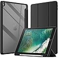 JETech Case for iPad Pro 10.5-Inch and iPad Air 3 (10.5-Inch 2019, 3rd Generation) with Pencil Holder, Clear Transparent Back Shell Slim Stand Shockproof Tablet Cover (Black)