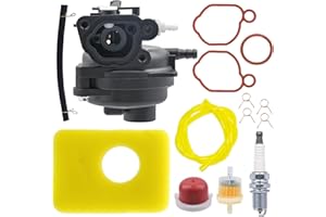 NIMTEK 799583 Carburetor with 799579 Foam Filter for B&S 593261 590556 300E 450E 500E 550E 08P502 8P502 09P602 09P702 Vertical Engines Lawnmower 4-Cycle Outdoor Power Equipment