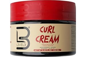 Level 3 Hydrating Curl Cream - With Coconut and Jojoba Oil for Coily and Curly Hair - Lock In Shine