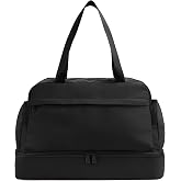 Away Featherlight Weekender Bag, Airline Approved Carry-On Bag | Fits Up to 16" Laptop Pocket, Shoe Compartment, Interior and Exterior Pockets, Travel Duffle Bag, Jet Black