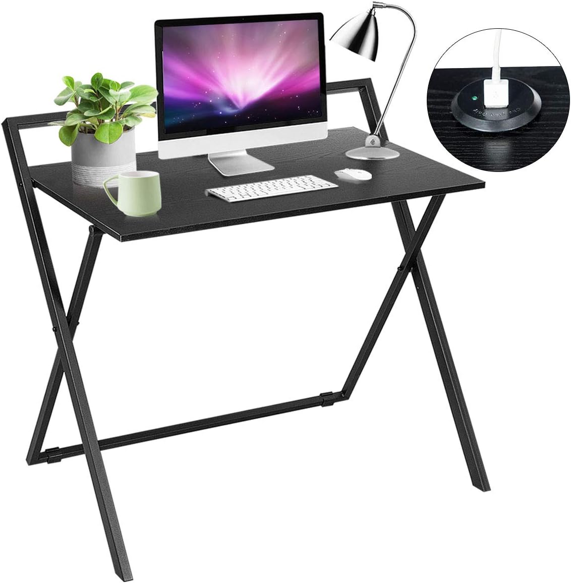 Best origami folding space saving computer desk.