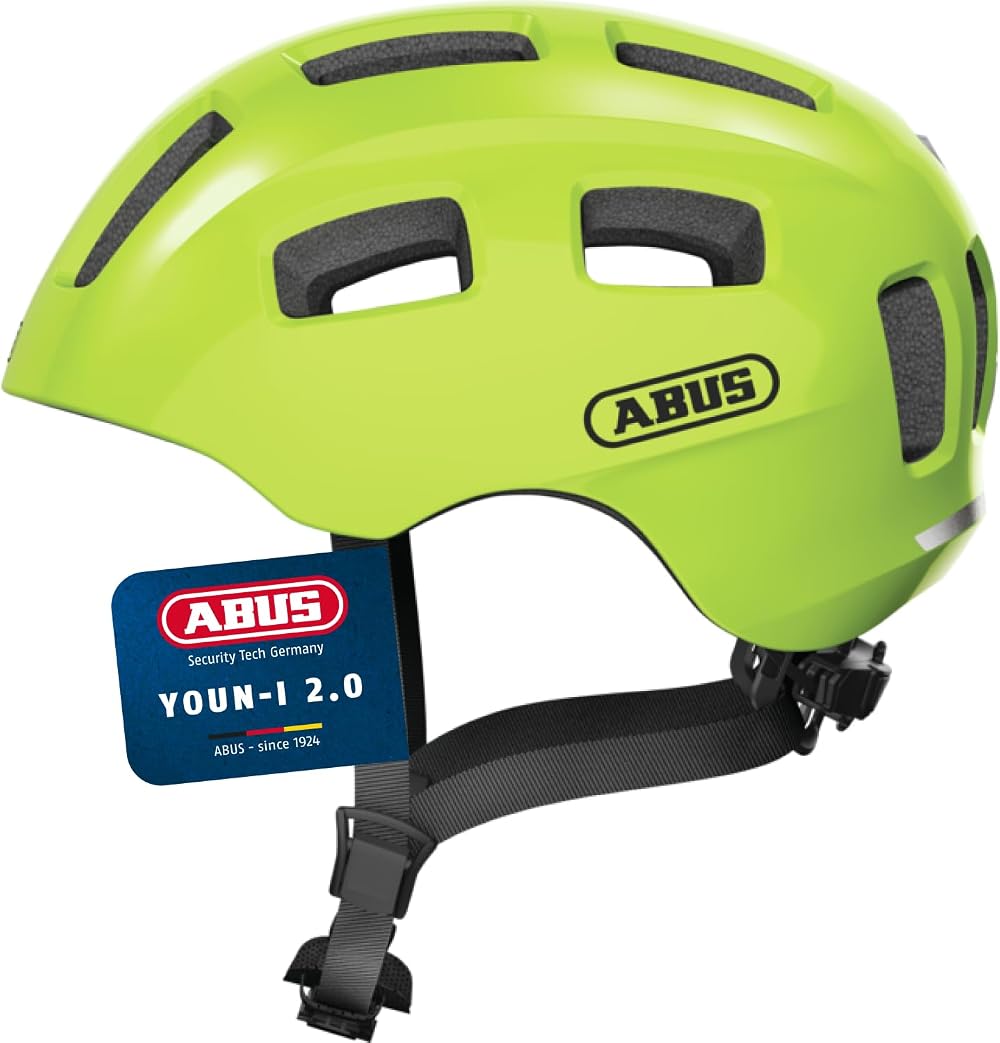 ABUS Youn-I 2.0 Bike Helmet with LED Light Unisex children teens adults
