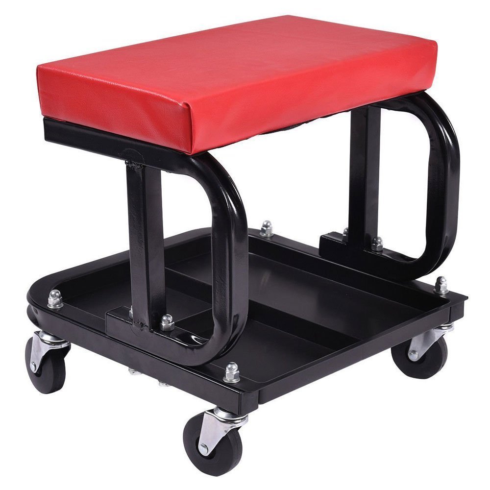 Automotive Shop Stool with Wheels Low Mechanic Creeper Garage