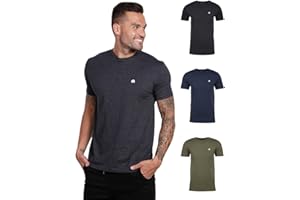 INTO THE AM Mens T Shirt with Logo - Short Sleeve Crew Neck Soft Fitted Tees S - 4XL Fresh Classic Basic Tshirts