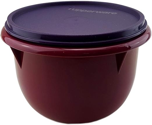 Bol Batteur Mélangeur Tupperware 1.5L – Orange – Avec Couvercle (Très Bon État)