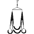 BELSIANG Adult Sex Swing,360 Degree Spinning Ceiling Indoor Swing, Sex Swivel Sling Set with Premium Paint Stand and Widened Thick Comfortable Toys for Couples(Ultimate Enhanced)