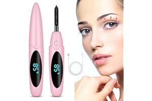 ACAVADO Heated Eyelash Curlers Electric Eyelash Curler with LED Display, 3 Temperature Modes Anti-Burn USB Rechargeable Natural Curling 24H Long Lasting for Women Makeup Tools Gifts