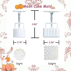 Yifanplus 10 PCS Moon Cake Mold, Mid Autumn