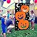 AerWo Halloween Toss Game, Pumpkin Bean Bag Toss Game with 3 Bean Bags, Kids Party Game, Perfect for Halloween Themed Party Supplies