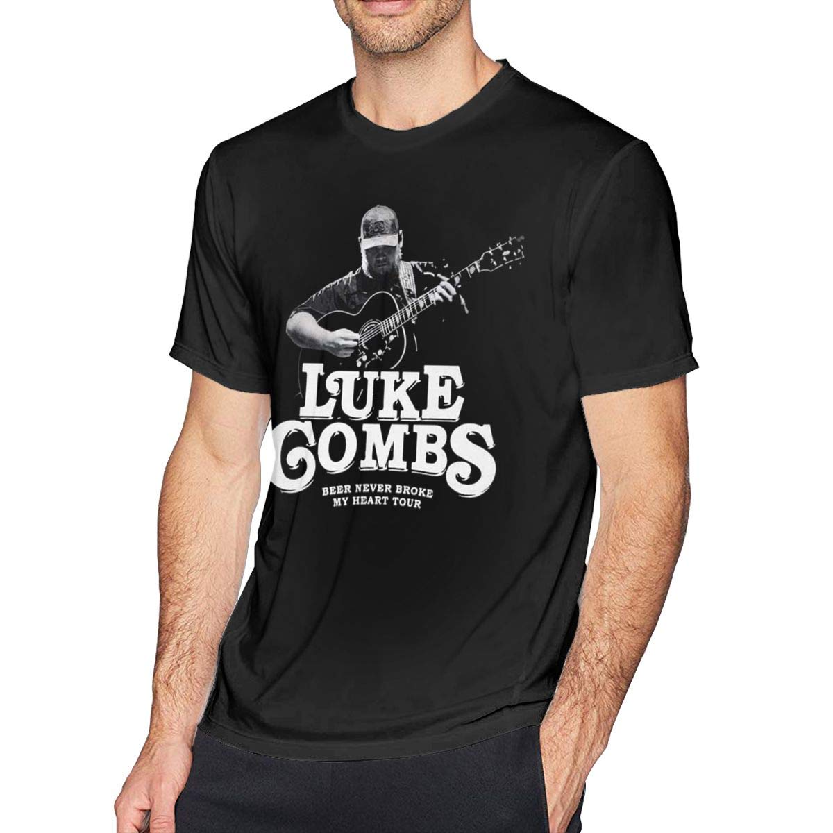 Tom Sapira Lu Ke Com Bs Casual Round Neck Short Sleeve Top Black T Shirt