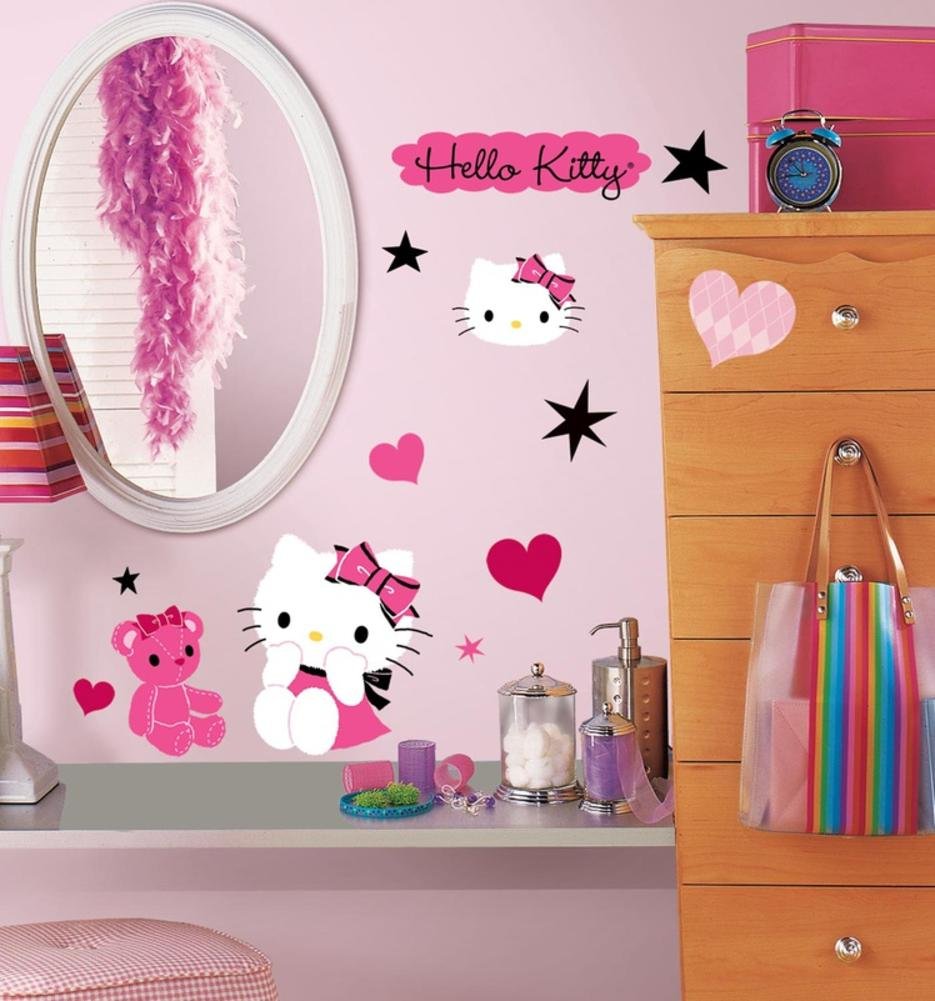 Amazon.com: Hello Kitty - Couture Peel & Stick Wall Decals 10 x 18in