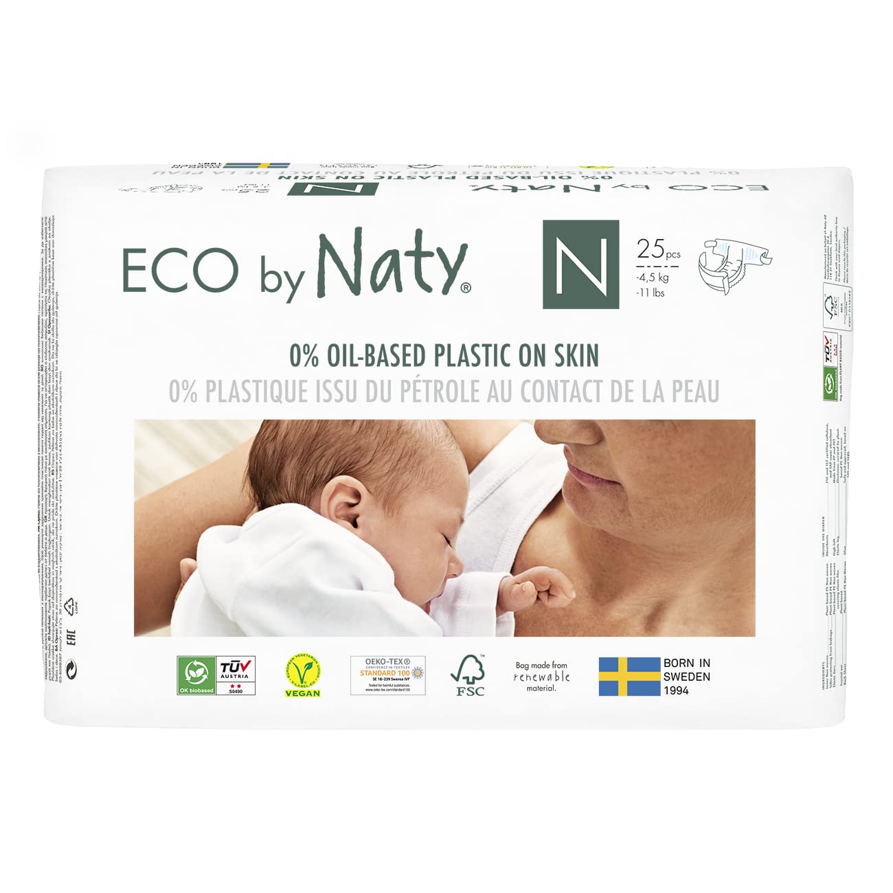Naty Premium Nappy 4.5 kg 25 Count