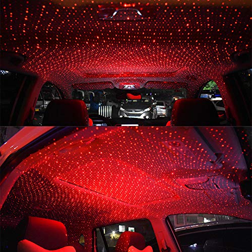 Car USB Atmosphere Ambient Star Light car interior lights LED decorative armrest box car roof full star projection laser car interior atmosphere lights - Thumbnail 5