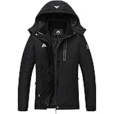 MOERDENG Women's Snow Ski Jacket Warm Winter Coat Waterproof Snowboarding Jacket with Zippered Pockets
