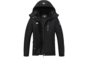 MOERDENG Women's Snow Ski Jacket Warm Winter Coat Waterproof Snowboarding Jacket with Zippered Pockets