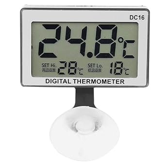 Amazon Co Jp Dewin 水槽温度計 Dc16液晶デジタル防水水温計 吸盤式 高精度 アクアリュム水槽用温度計 産業 研究開発用品