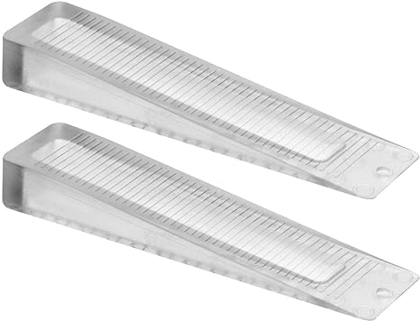 BURG WÄCHTER Türkeil transparent, 10 cm | Türstopper, Türen sicher offen halten | 2 Stück