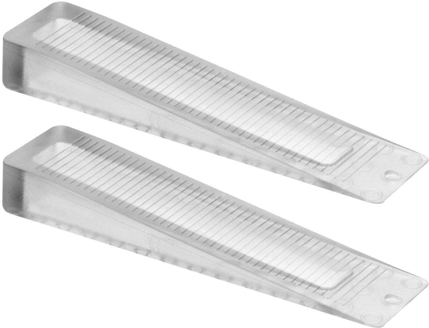 BURG WÄCHTER Transparent 10 cm Door Stopper Wedges for Securely Holding Doors Open | Pack of 2