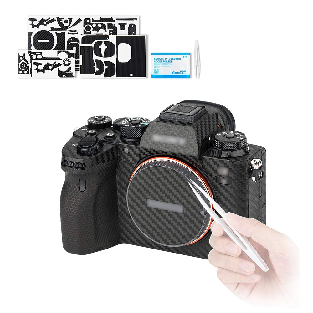 KIWIFOTOS Camera Body Skin Guard Protector Anti-Scratch Cutting Sticker for Sony a9 II Mirrorless Digital Camera Non-slip Carbon Fiber Pattern Cover Film — image 1