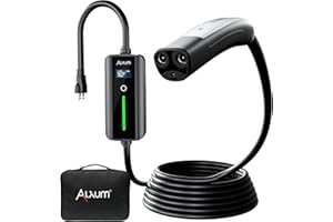 Alxum 16A Tesla Mobile Charger - Level 1 EV Charger for Tesla 110V Charger Compatible with All Models Y/3/S/X Cybertruck 16.4FT Tesla Wall Connector with NEMA 5-15 Plug