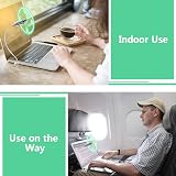 Huiheng Mini LED Clock Fan USB Powered Flexible Gooseneck Silent Personal Desk view 7